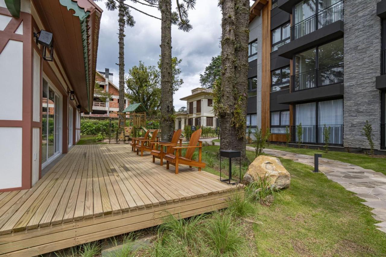 Rosa Apartamento Bav 101 Gramado Bagian luar foto
