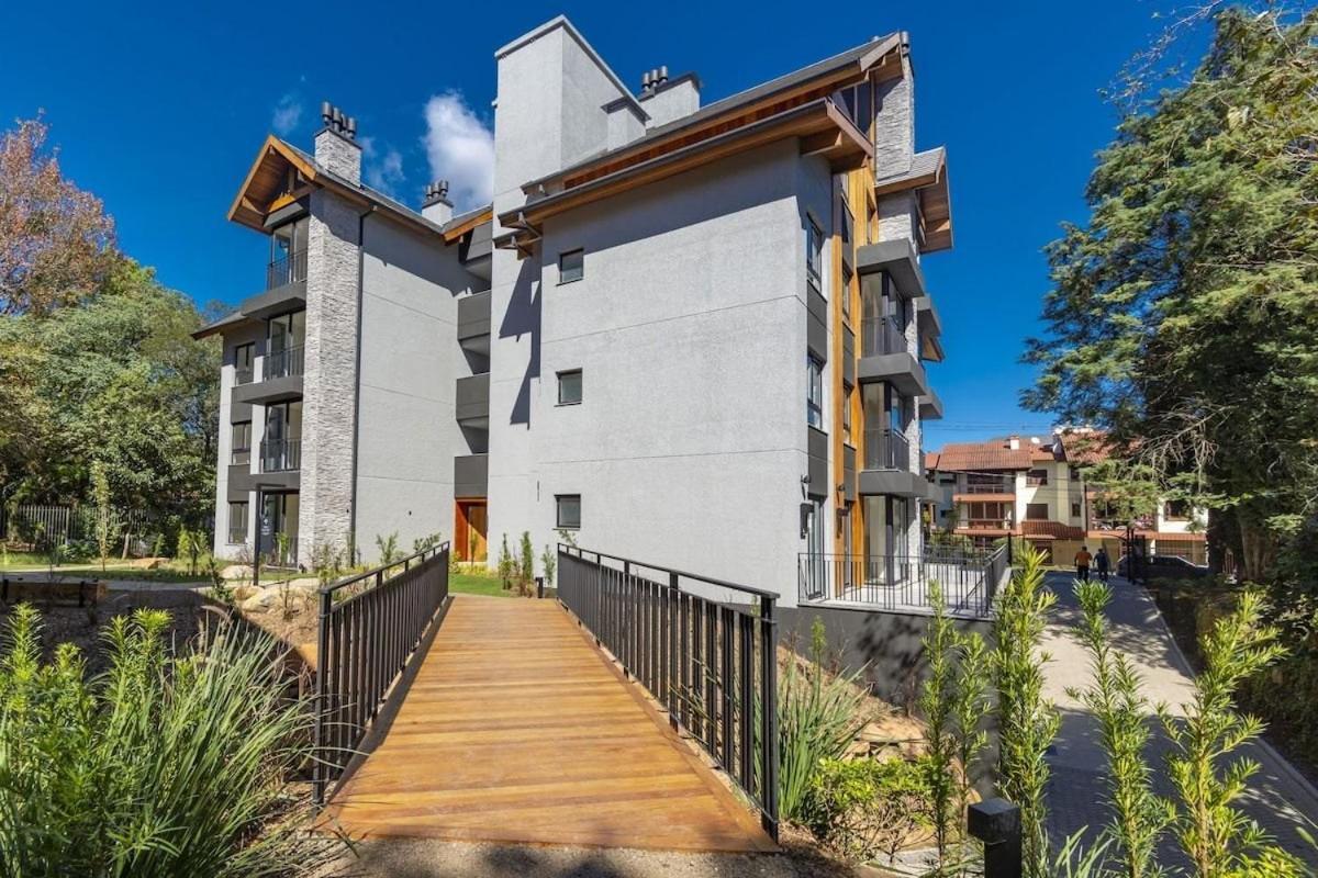Rosa Apartamento Bav 101 Gramado Bagian luar foto