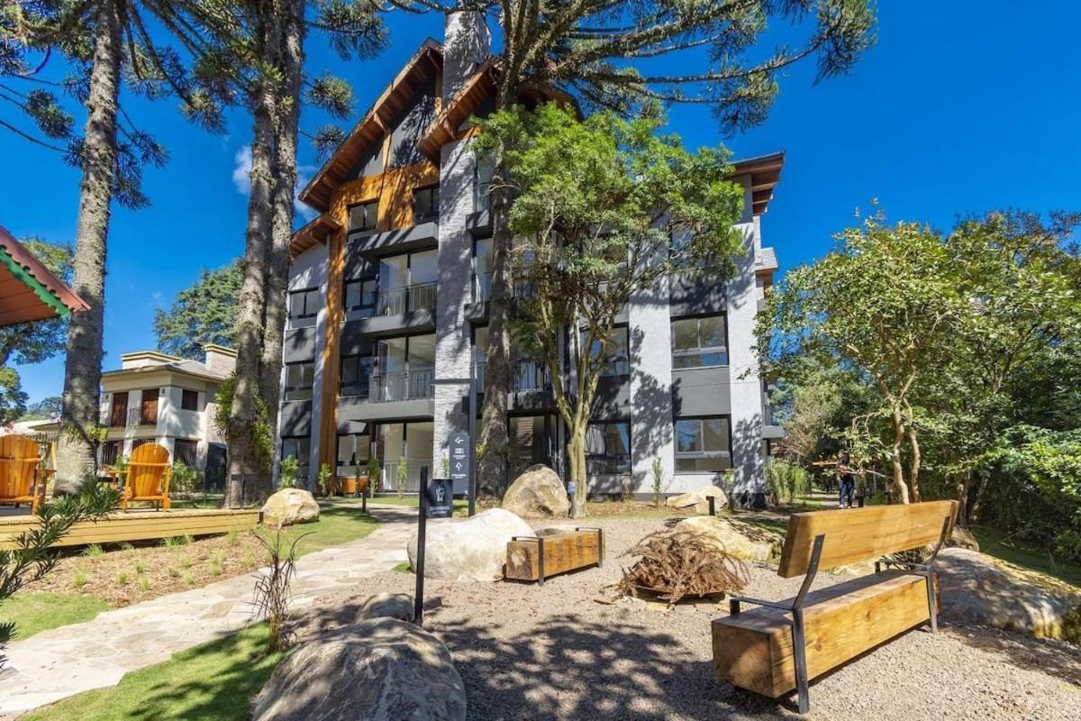 Rosa Apartamento Bav 101 Gramado Bagian luar foto