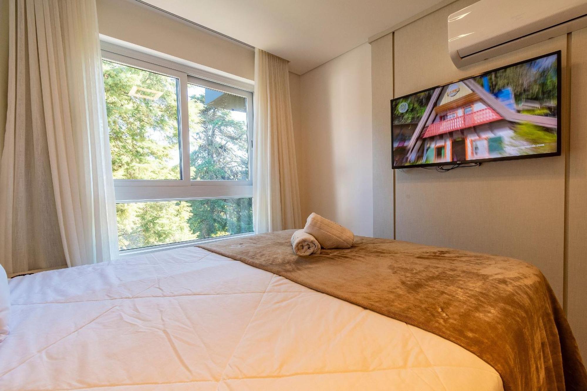 Rosa Apartamento Bav 101 Gramado Bagian luar foto