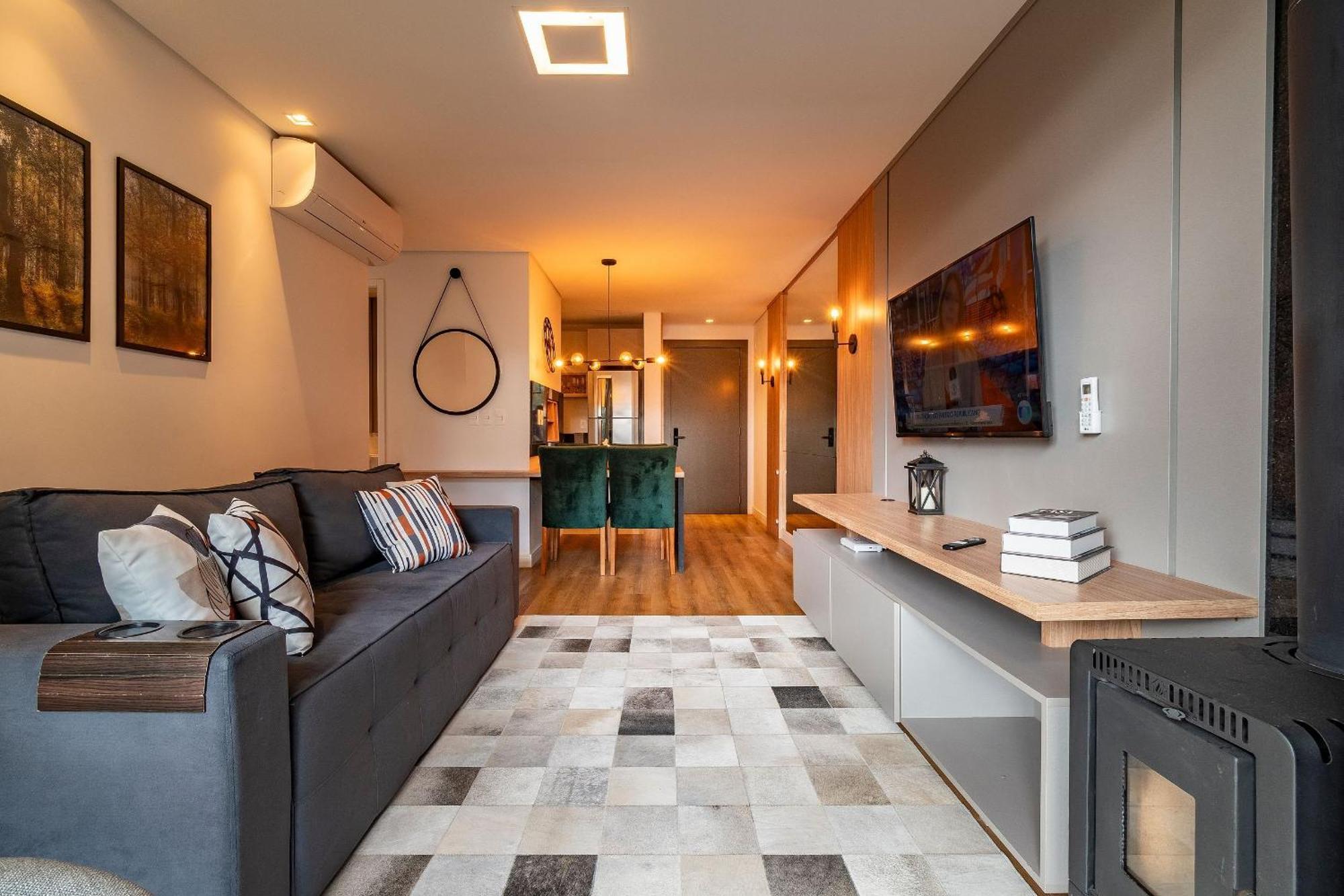 Rosa Apartamento Bav 101 Gramado Bagian luar foto