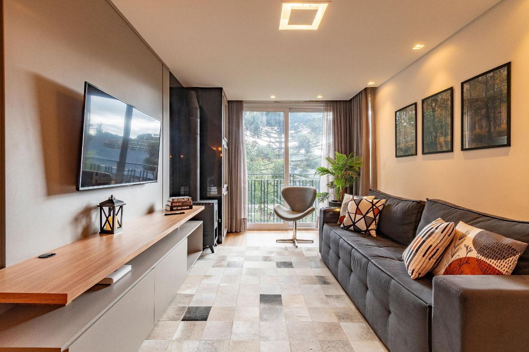 Rosa Apartamento Bav 101 Gramado Bagian luar foto